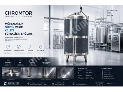 5 Tonluk Paslanmaz Depolama Tankı | Süt ve Gıda Depolama Tankı | Chromtor