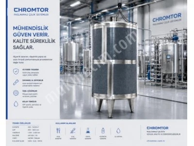 5 Tonluk Paslanmaz Depolama Tankı | Süt ve Gıda Depolama Tankı | Chromtor
