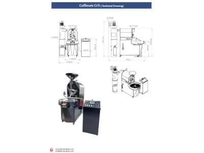 Coffeumcr3 3,3Kg Drum Capacity Coffee Roasters Machine