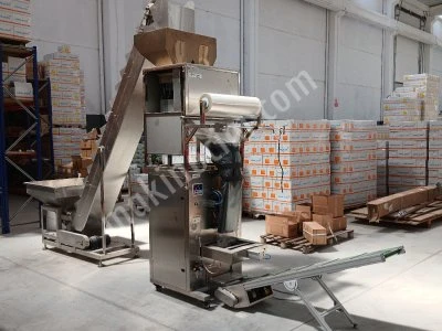 Sıfır – Hiç Kullanılmamış Mıopack Q-5000 Otomatik Tartılı Paketleme Makinesi + Konveyörler & Taksit