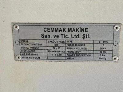 Sahibinden Az Kullanılmış Temiz Cenmak Marka Şaküllü Freze Makinası (Ahşap)