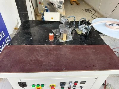 2018 Model Hizmet Him Marka Otomatik Metrajlı Makaslı Çfit Merdaneli Eğri Kenar Bantlama Makinası