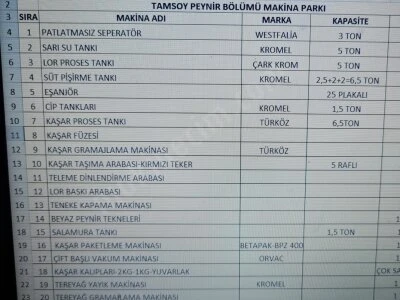 Kaymak Üretim Hattı