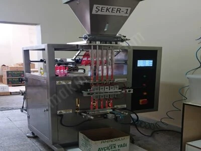 Stick Şeker Dolum Makinesi 5 Hatlı + Kompresor + Hava Kurutucu