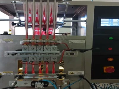 Stick Şeker Dolum Makinesi 5 Hatlı + Kompresor + Hava Kurutucu