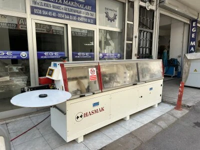 Hasmak 512S Plc Ekranlı - Ön Frezeli(Dia Bıçak) - Köşe Yuvarlamalı Pvc Kenar Bantlama Makinası
