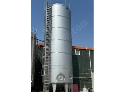Satılık Sıfır Krom 80 Tonluk (80.000Lt) Çiğ Süt Depolama Tankı – Dikey / Isı Yalıtımlı / Aısı 304L