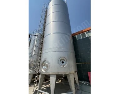 Satılık Sıfır Krom 80 Tonluk (80.000Lt) Çiğ Süt Depolama Tankı – Dikey / Isı Yalıtımlı / Aısı 304L