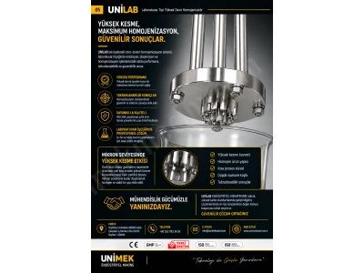 30.000 Rpm Laboratuvar Homojenizatörü – Devir Ayarlı, Panolu, 1.5 Kw