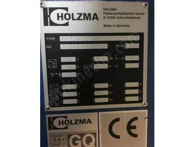 Emsalsiz Temizlikte: 43.412 Saatte, Tek Vardiya Holzma Hpl 11/43/22 Asansörlü Ebatlama