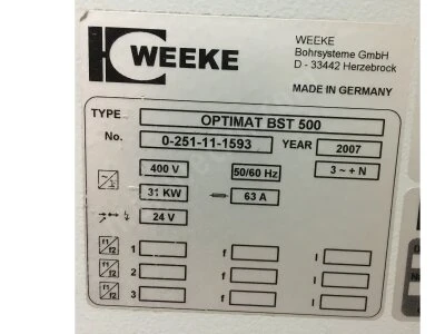 Çok Az Kullanılmış - 2007 Alman Weeke Optimat Bst 500 Delik Makinası