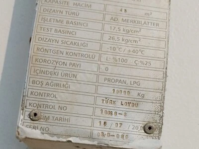 47M3 Lpg Tankeri 47 M3 Gas Tankeri