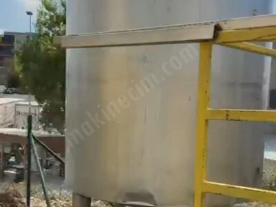 İkinci El Temiz Paslanmaz Çelik 15 Tonluk İzolasyonlu Karıştırıcı Tank