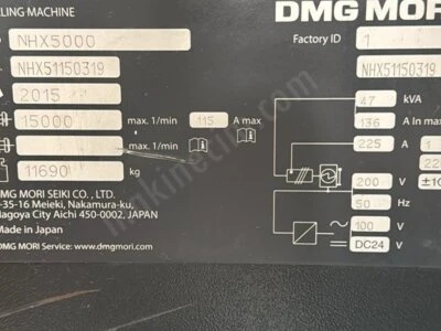 Dmg Morı Nhx 5000 Cnc Yatay İşleme Merkezi – 2015 Model