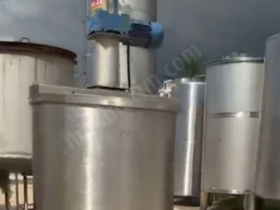 2.El Paslanmaz Aısı 316 Kalite 1 Tonluk Karıştırıcı Mikser Tank