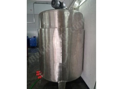 Karıştırıcılı Paslanmaz 2 Ton Tank, Ceket Isıtmalı, Üstten Motorlu Rezistans Dahil