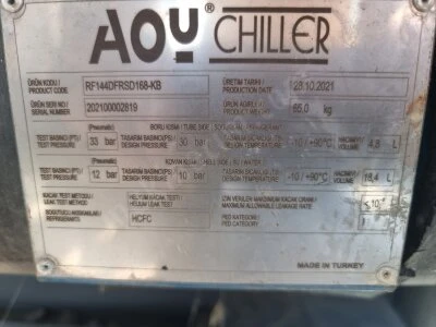 Sıfır Ayarında 30 Kw Chiller