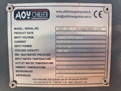 Sıfır Ayarında 30 Kw Chiller