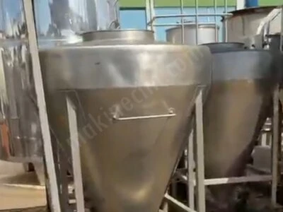 2.El Paslanmaz Çelik 750 Litre Hunili Tekerlekli Tank