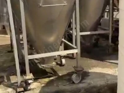 2.El Paslanmaz Çelik 750 Litre Hunili Tekerlekli Tank