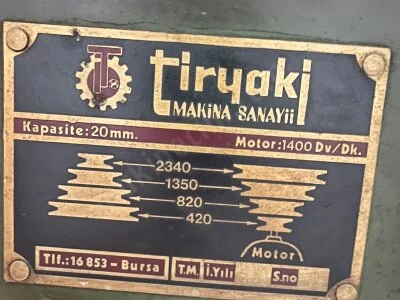 Sütunlu Matkap 20Lik